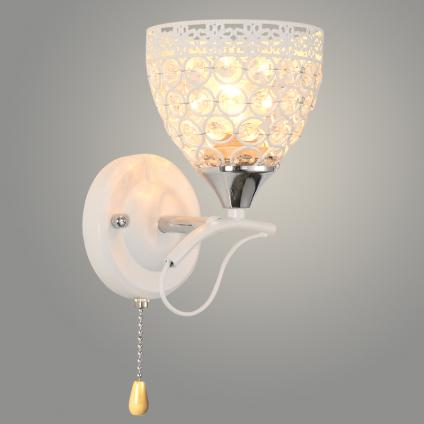 Бра XA1636B/1W WH+CR белый/хром 1х60W E27 d155 h260, HN25